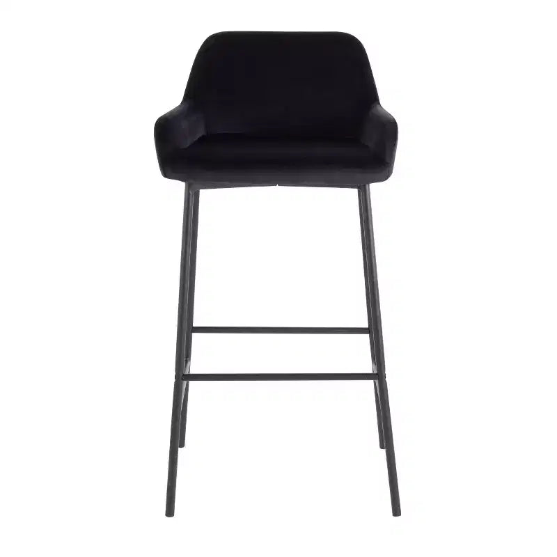 Lot de 2 tabourets de bar Daniella en métal/velours - LumiSource