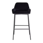 Lot de 2 tabourets de bar Daniella en métal/velours - LumiSource