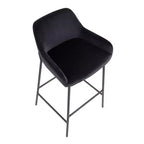 Lot de 2 tabourets de bar Daniella en métal/velours - LumiSource