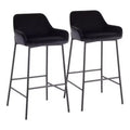 Set of 2 Daniella Metal/Velvet Barstools - LumiSource