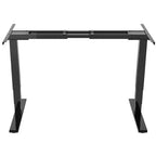 Bureau assis-debout Monoprice à deux moteurs et trois niveaux, v2, noir | Bureau réglable en hauteur avec deux moteurs électriques, pieds à trois niveaux, contrôleur programmable