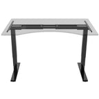 Bureau assis-debout Monoprice à deux moteurs et trois niveaux, v2, noir | Bureau réglable en hauteur avec deux moteurs électriques, pieds à trois niveaux, contrôleur programmable