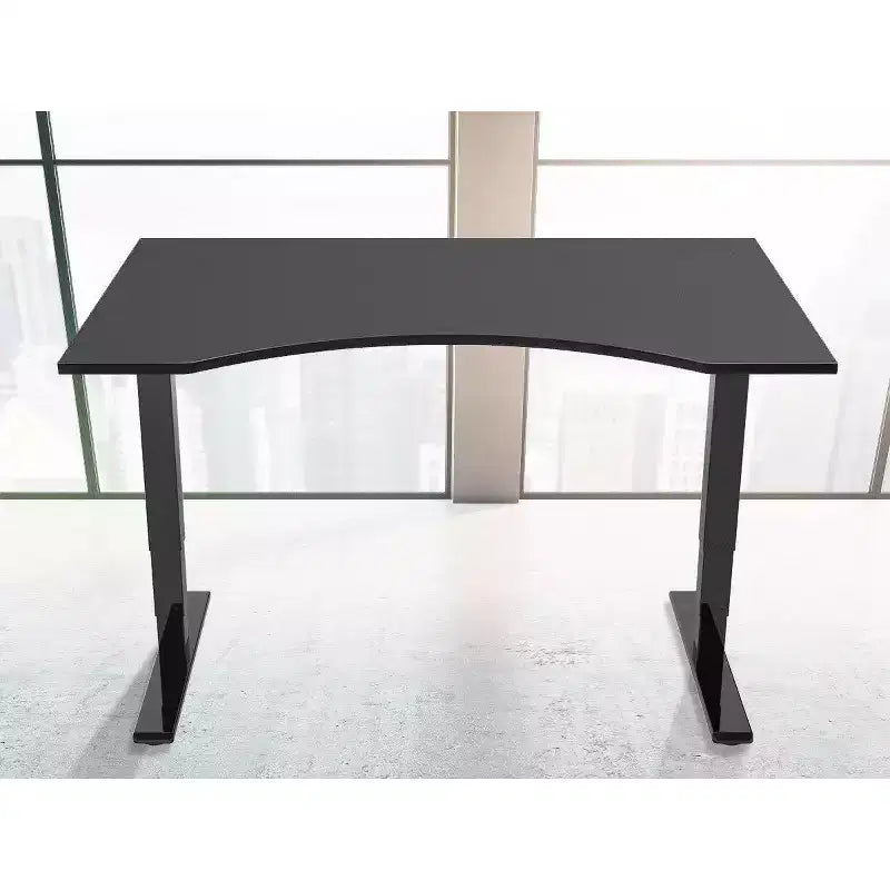 Bureau assis-debout Monoprice à deux moteurs et trois niveaux, v2, noir | Bureau réglable en hauteur avec deux moteurs électriques, pieds à trois niveaux, contrôleur programmable