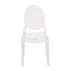 Flash Furniture Lot de 4 chaises Ghost de banquet et d'événement en résine extra large en cristal transparent, capacité de 180 kg, utilisation intérieure/extérieure