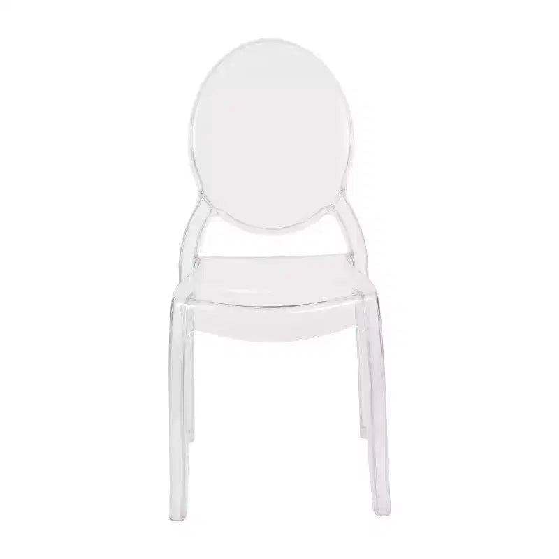 Flash Furniture Lot de 4 chaises Ghost de banquet et d'événement en résine extra large en cristal transparent, capacité de 180 kg, utilisation intérieure/extérieure