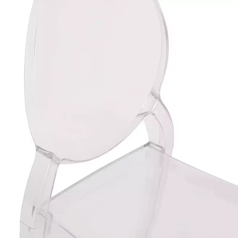 Flash Furniture Lot de 4 chaises Ghost de banquet et d'événement en résine extra large en cristal transparent, capacité de 180 kg, utilisation intérieure/extérieure