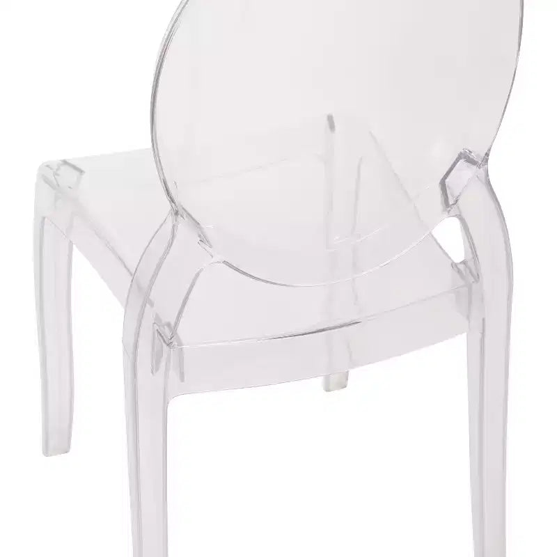 Flash Furniture Lot de 4 chaises Ghost de banquet et d'événement en résine extra large en cristal transparent, capacité de 180 kg, utilisation intérieure/extérieure