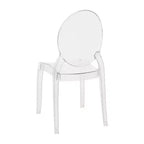 Flash Furniture Lot de 4 chaises Ghost de banquet et d'événement en résine extra large en cristal transparent, capacité de 180 kg, utilisation intérieure/extérieure