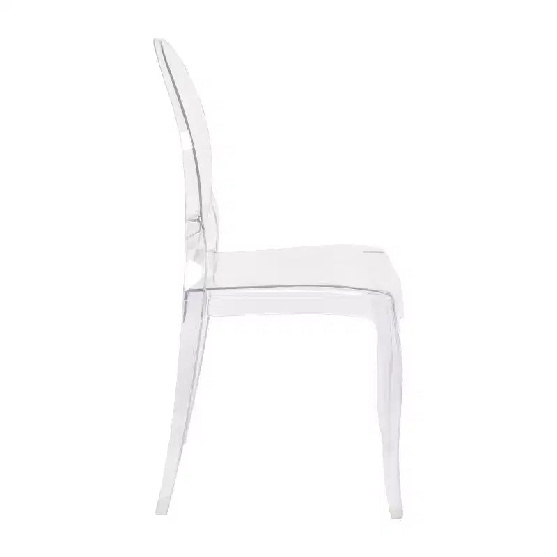 Flash Furniture Lot de 4 chaises Ghost de banquet et d'événement en résine extra large en cristal transparent, capacité de 180 kg, utilisation intérieure/extérieure