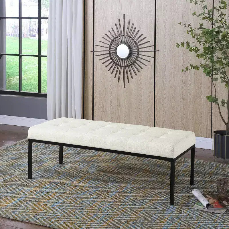 Banc en métal touffeté - HomePop