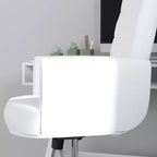 Chaise de bureau pivotante à dossier haut capitonné en similicuir Merrick Lane avec accoudoirs passepoilés