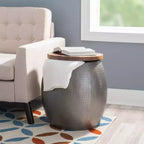 Table d'appoint Beaton Drum avec rangement - Powell Company
