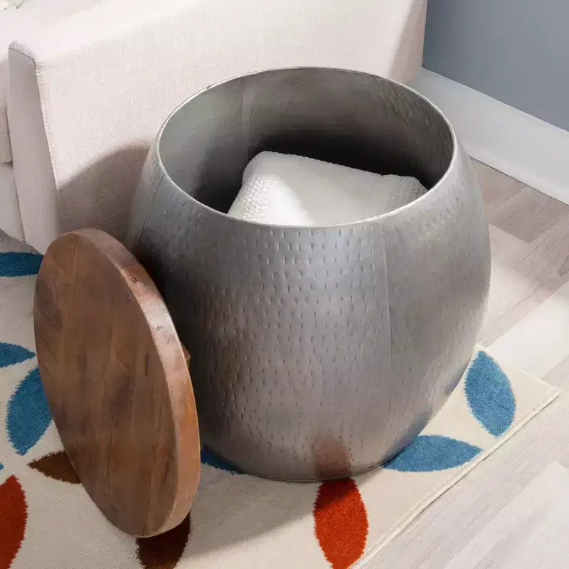 Table d'appoint Beaton Drum avec rangement - Powell Company