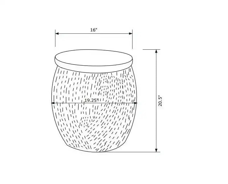 Table d'appoint Beaton Drum avec rangement - Powell Company