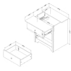 Table de chevet Vito avec station de recharge – South Shore