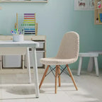 Chaise d'appoint moderne pour enfants Lyon en similicuir et fausse fourrure Merrick Lane, pour chambre, entrée et salon
