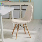 Chaise d'appoint moderne pour enfants Lyon en similicuir et fausse fourrure Merrick Lane, pour chambre, entrée et salon