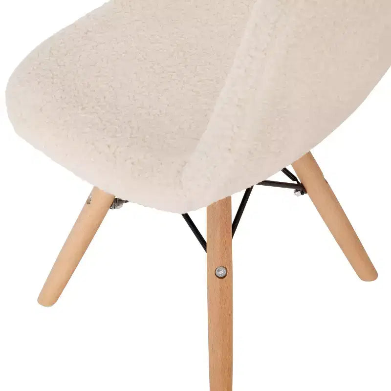 Chaise d'appoint moderne pour enfants Lyon en similicuir et fausse fourrure Merrick Lane, pour chambre, entrée et salon