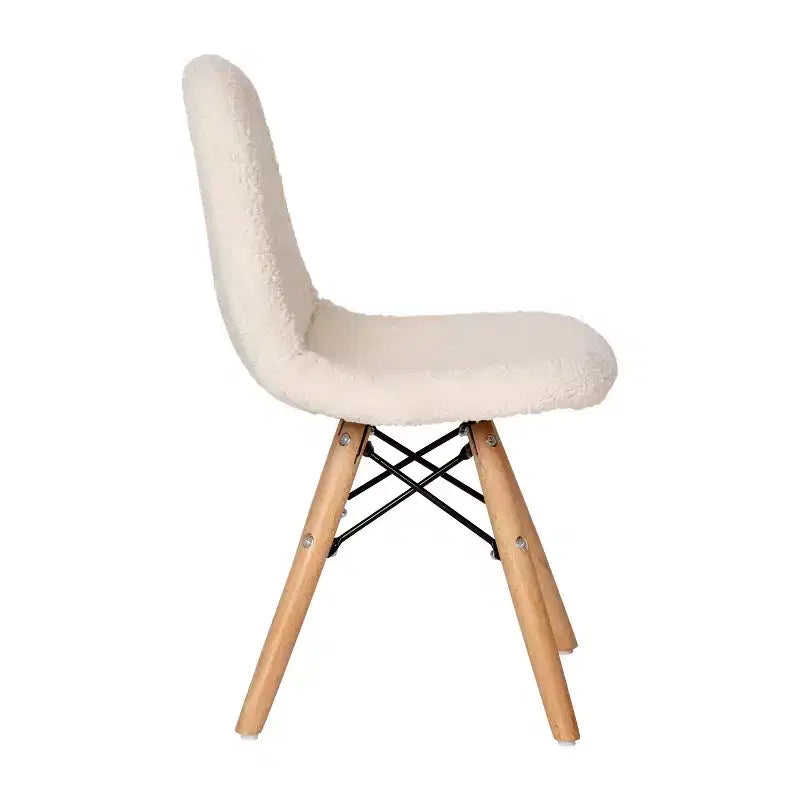 Chaise d'appoint moderne pour enfants Lyon en similicuir et fausse fourrure Merrick Lane, pour chambre, entrée et salon