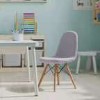 Chaise d'appoint moderne pour enfants Lyon en similicuir et fausse fourrure Merrick Lane, pour chambre, entrée et salon