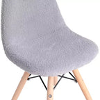 Chaise d'appoint moderne pour enfants Lyon en similicuir et fausse fourrure Merrick Lane, pour chambre, entrée et salon