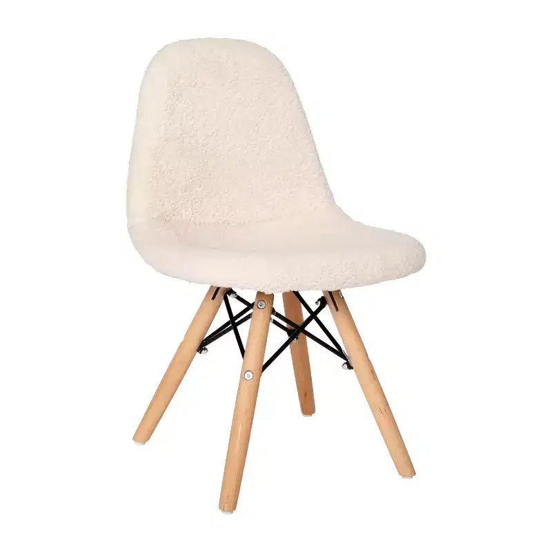 Chaise d'appoint moderne pour enfants Lyon en similicuir et fausse fourrure Merrick Lane, pour chambre, entrée et salon