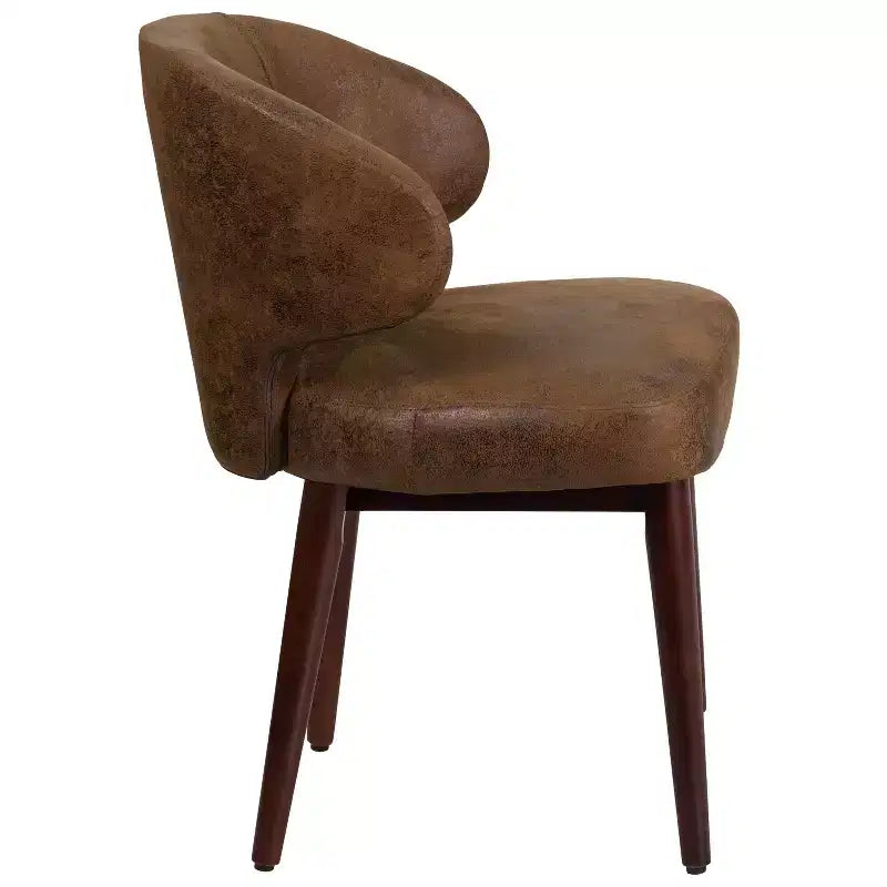 Chaise d'appoint rembourrée Merrick Lane avec pieds en noyer