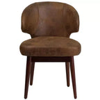 Chaise d'appoint rembourrée Merrick Lane avec pieds en noyer