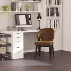 Chaise d'appoint rembourrée Merrick Lane avec pieds en noyer