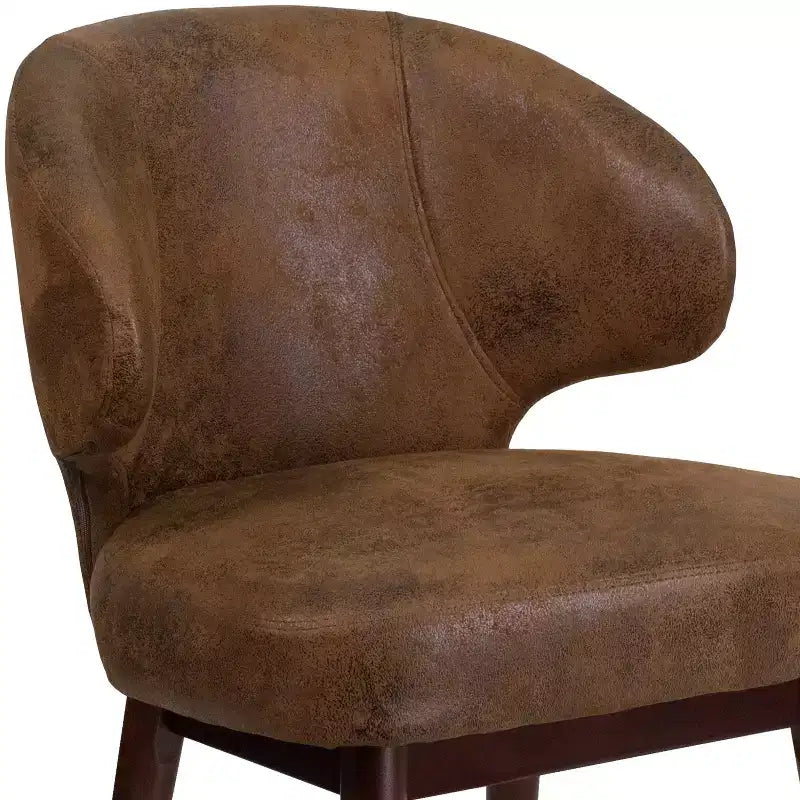 Chaise d'appoint rembourrée Merrick Lane avec pieds en noyer