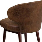 Chaise d'appoint rembourrée Merrick Lane avec pieds en noyer