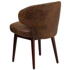 Chaise d'appoint rembourrée Merrick Lane avec pieds en noyer