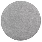 BirdRock Home Pouf ottoman en lin avec base en métal - Gris