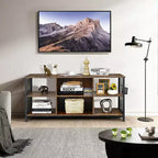 Meuble TV 3 niveaux Costway pour téléviseurs jusqu'à 65'' avec centre multimédia et panier de rangement