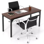 Costway 55 Conference Table Office Computer Study Desk Metal Base Meeting Room