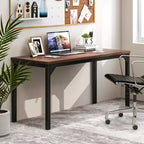 Costway Bureau de conférence 55 Table de réunion d'étude pour ordinateur Pieds en métal