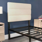 Tête de lit rembourrée Paxton Channel Stitched de Flash Furniture, hauteur réglable de 44,5 à 57,25