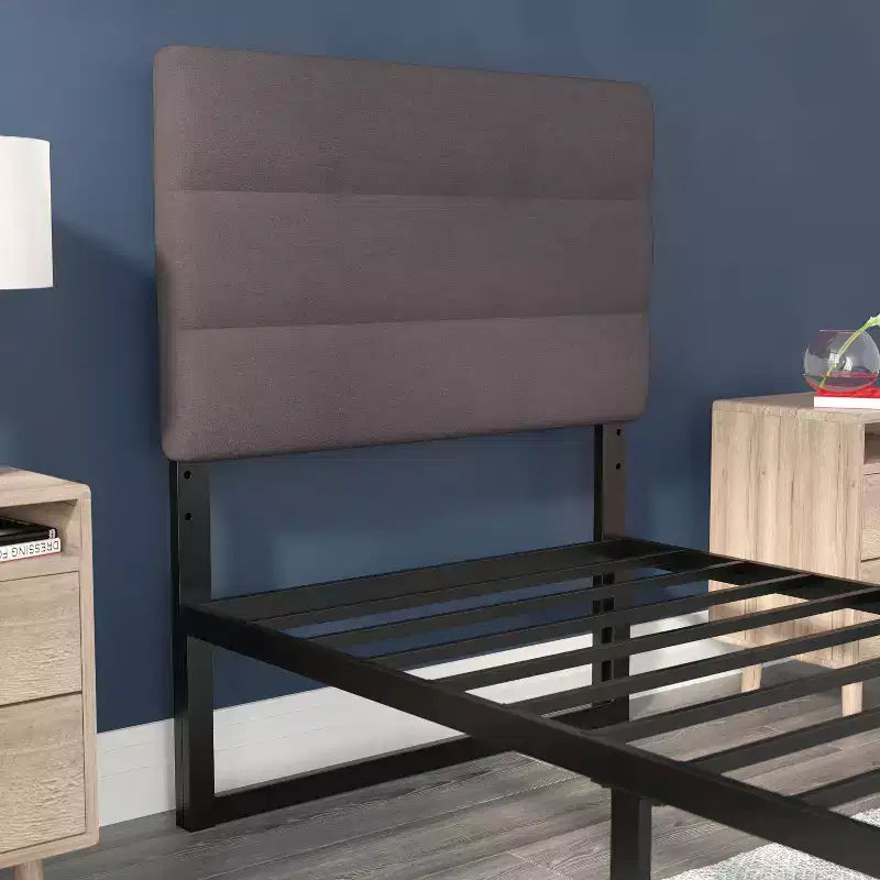 Tête de lit rembourrée Paxton Channel Stitched de Flash Furniture, hauteur réglable de 44,5 à 57,25