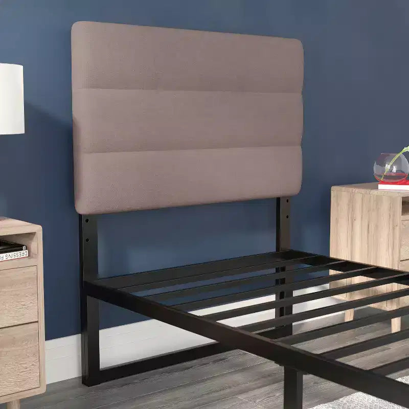 Tête de lit rembourrée Paxton Channel Stitched de Flash Furniture, hauteur réglable de 44,5 à 57,25
