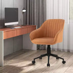Costway Fauteuil de Bureau en Similicuir, Chaise de Bureau Pivotante, Réglable