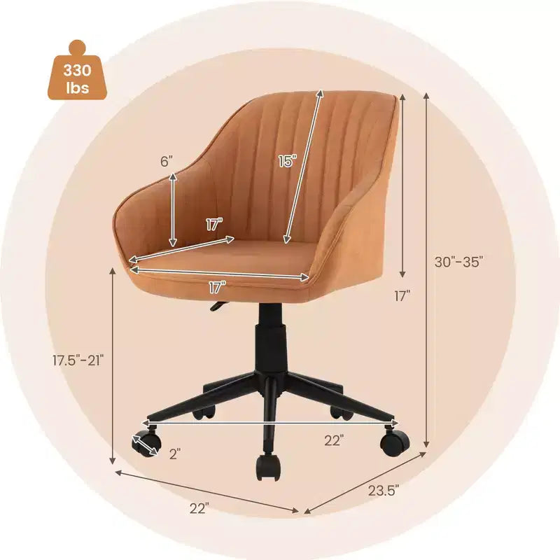 Costway Fauteuil de Bureau en Similicuir, Chaise de Bureau Pivotante, Réglable