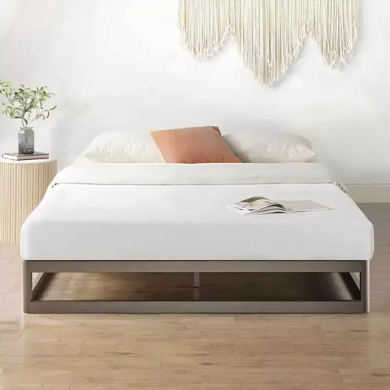 Cadre de lit plateforme Best Price Mattress 9 Metal Round Corner gris