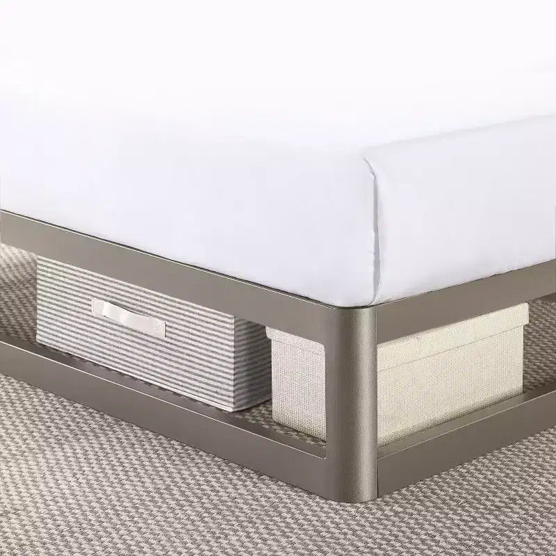 Cadre de lit plateforme Best Price Mattress 9 Metal Round Corner gris