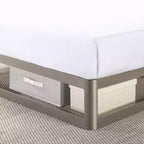 Cadre de lit plateforme Best Price Mattress 9 Metal Round Corner gris