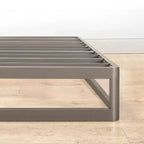 Cadre de lit plateforme Best Price Mattress 9 Metal Round Corner gris
