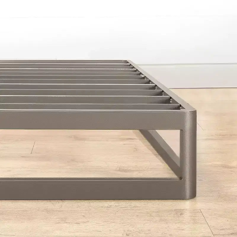 Cadre de lit plateforme Best Price Mattress 9 Metal Round Corner gris