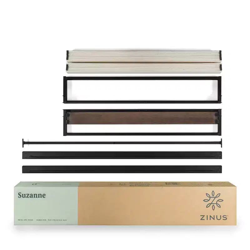 Cadre de lit plateforme Suzanne 10 Gris lavé - Zinus