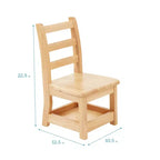 Chaise Ladderback à trois barreaux avec rangement – Paquet de 2 – Assemblée