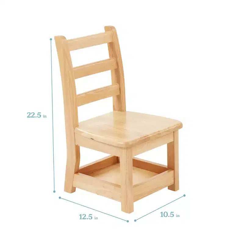 Chaise Ladderback à trois barreaux avec rangement – Paquet de 2 – Assemblée
