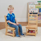 Chaise Ladderback à trois barreaux avec rangement – Paquet de 2 – Assemblée